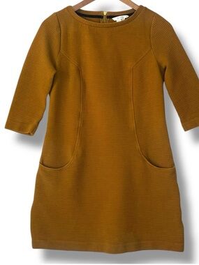 Boden Mini Shift Dress in Olive Brown